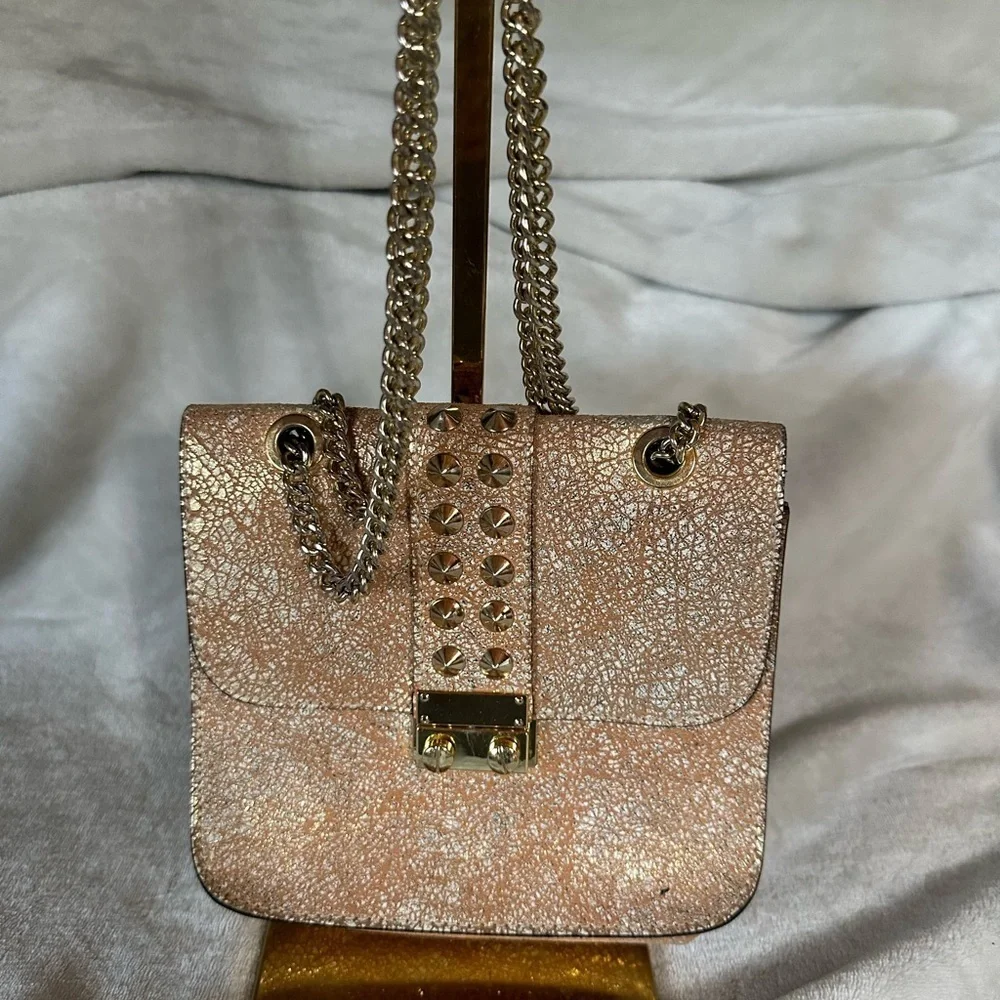 Cuir Rose metallic studded bag - Picture 1 of 11